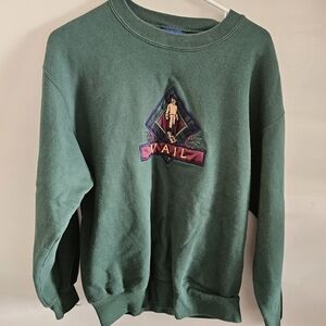 Vintage Green Vail Graphic Men's Sweater